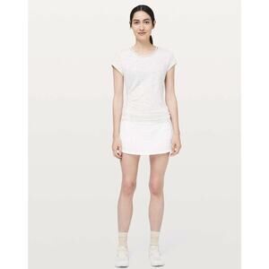 Lululemon Skirt Womens 4 Pace Rival Skirt Regular White Athletic Tennis Skort